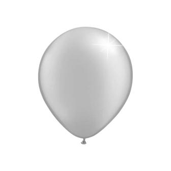 20 petits ballons de baudruche métallisés - argent