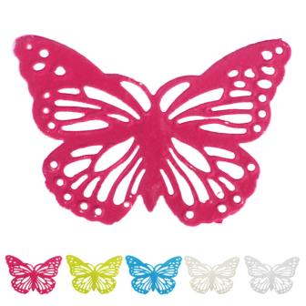 6 petits papillons métalliques