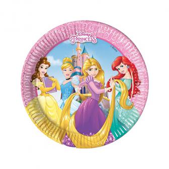 8 petites assiettes en carton "Disney - Jolies princesses" 