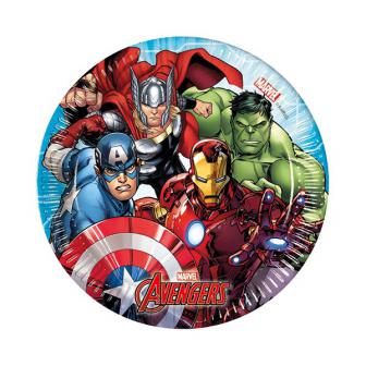 8 petites assiettes en carton "Avengers" 