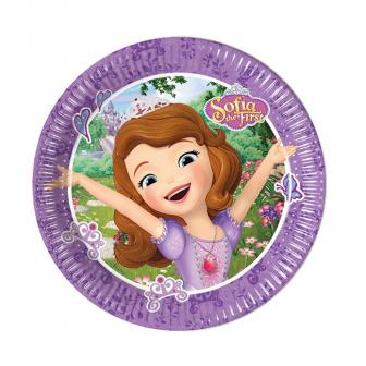 8 petites assiettes en carton "Princesse Sofia - Les îles mystérieuses" 