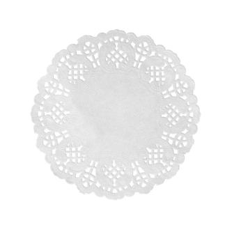 10 dessous-de-verre en papier "Dentelle élégante" - blanc