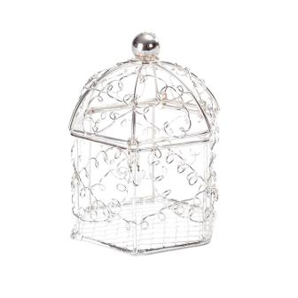2 petites cages à oiseaux - argenté