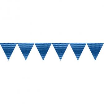 Guirlande de petits fanions "Happy Dots" 274 cm - bleu