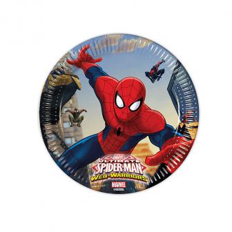 8 petites assiettes en carton "Spider-Man - Web Warriors"