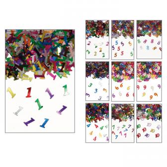 Confettis d'anniversaire "Chiffres multicolores" 14 g 