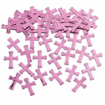 Confettis "Croix de couleur" 14 g - rose