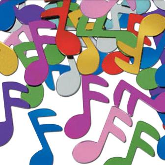 Confettis "Notes de musique funky" 28 g