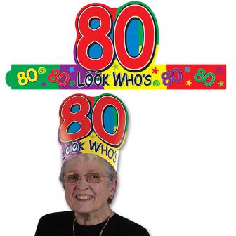 Coiffe d'anniversaire "80 ans" 