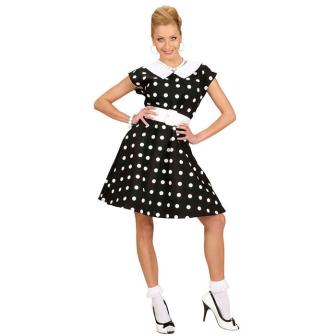 Costume "50's Lady" avec jupon 2 pcs. - noir-S