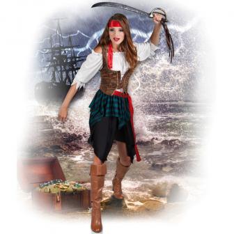 Costume "Femme pirate sans peur" 4 pcs