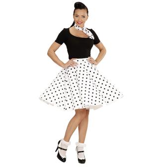 Ensemble "50's Lady" 2 pcs. - blancs à pois noirs