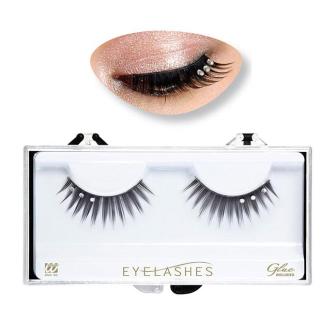 Cils synthétiques "Noirs avec strass"