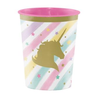 Gobelet en plastique "Licorne scintillante" 473 ml