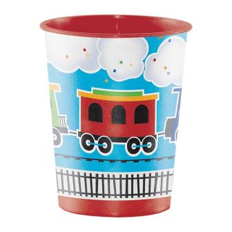 Gobelet en plastique "Train coloré animé 473 ml