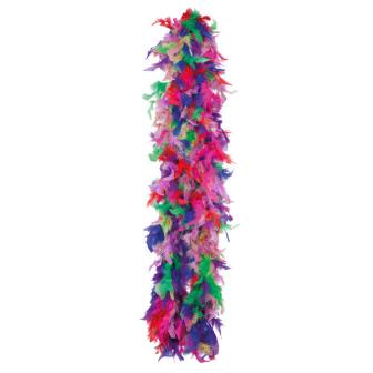 Boa à plumes multicolores 190 cm