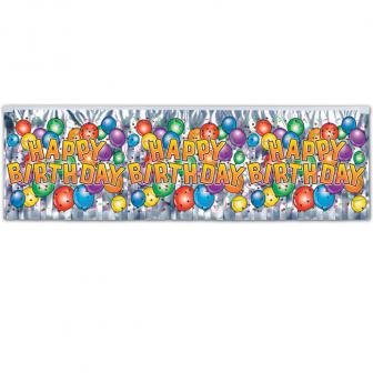 Bannière de fête Bombe colorée "Happy Birthday" 1,2 m