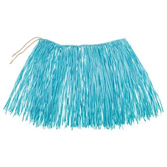 Minijupe en raphia "Aloha" 40 cm - bleu