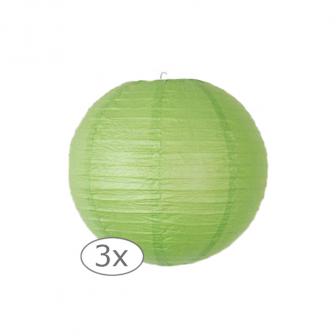 Lampion uni 3 pcs - 25 cm-vert