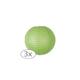 Lampion uni 3 pcs - 15 cm-vert