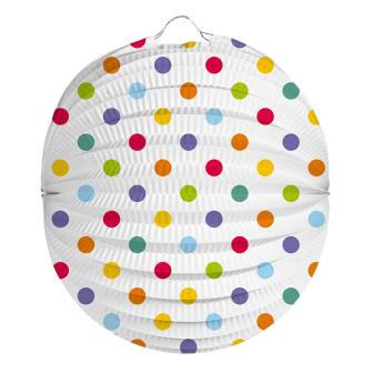 Lampion "Pois multicolores" 22 cm 