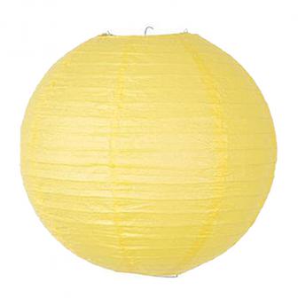 Gros lampion unicolore - 45 cm - jaune