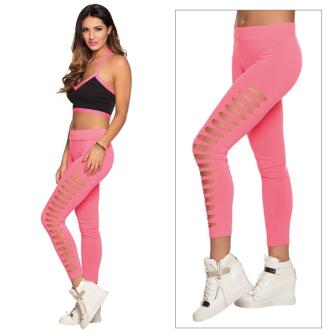 Legging déchiré "Neon" rose