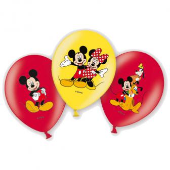 6 ballons de baudruche "Mickey est heureux"