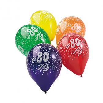Ballons de baudruche "80 ans" 7 pcs.