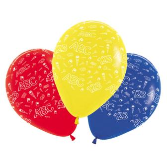 5 ballons "Rentrée scolaire"