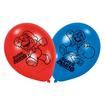 6 ballons de baudruche "Super Mario"