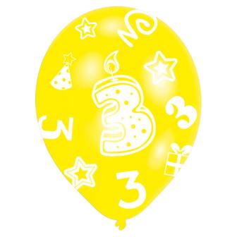 6 ballons de baudruche "Bougie d'anniversaire" - 3