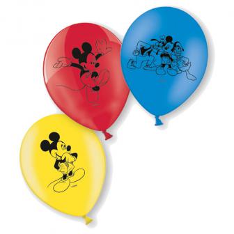 6 ballons de baudruche "Mickey Mouse & Cie"