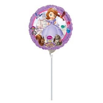 Ballon en aluminium gonflé "Princesse Sofia" 22 cm