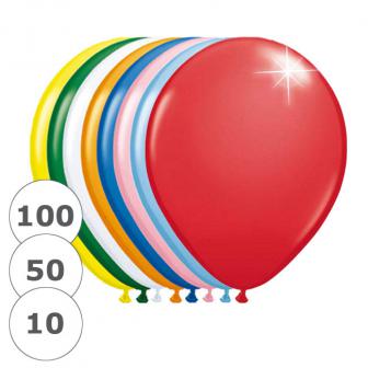 Ballons de baudruche métallisés "Haut en couleur" 30 cm 