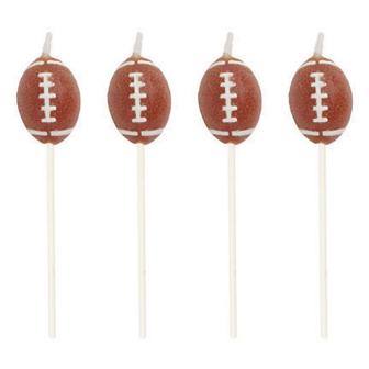 4 Mini-bougies "Fan de football américain" 