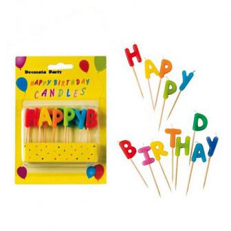 13 Mini-bougies "Happy Birthday" 