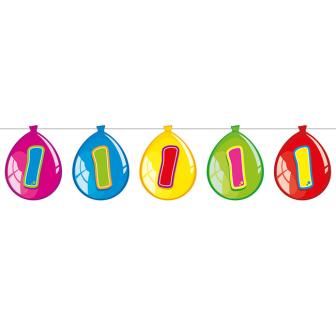 Guirlande de motifs "Fête d'anniversaire en couleurs" 10 m - 1