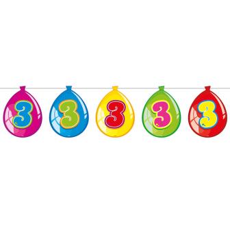 Guirlande de motifs "Fête d'anniversaire en couleurs" 10 m - 3