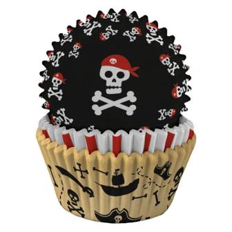 75 caissettes pour muffins "La nuit des pirates"