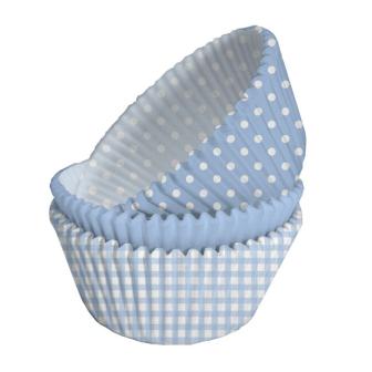 Moules pour muffins et cupcakes "Baby Party" 75 pcs - bleu clair