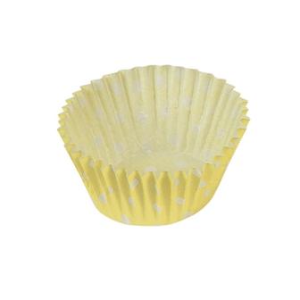 25 moules pour muffins et cupcakes "Pois colorés" jaune