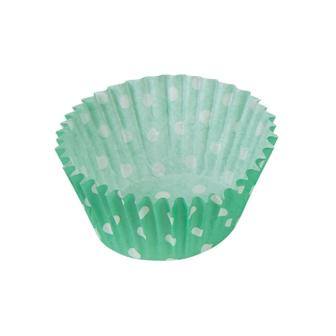 25 moules pour muffins et cupcakes "Pois colorés" vert