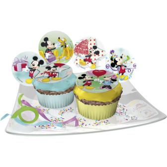 12 décorations comestibles pour muffin "Mickey Mouse"