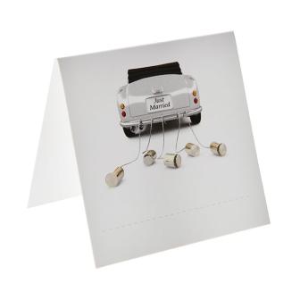 6 chevalets nominatifs "Just Married" 5 x 5 cm