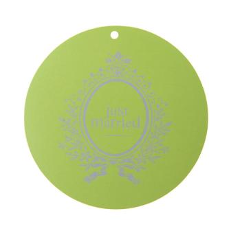 10 cartons nominatifs "Just Married" - vert
