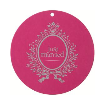 10 cartons nominatifs "Just Married" - rose