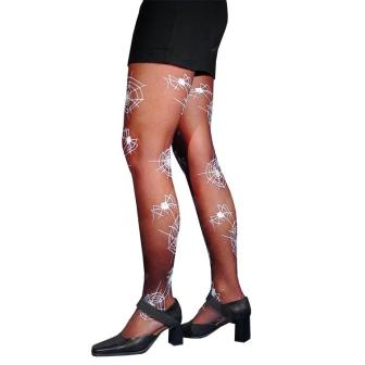 Collants en nylon "Toiles d'araignées blanches"