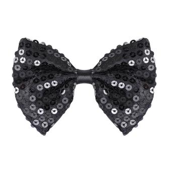 Noeud-papillon à paillettes - noir