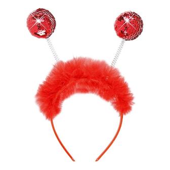 Serre-tête "Paillettes-Party" - rouge